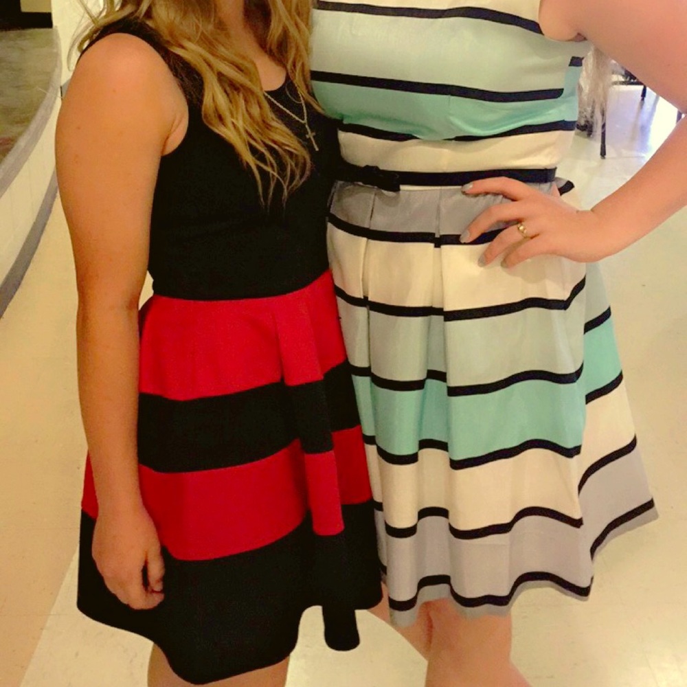 Crystal Sky Red and Black Dress.